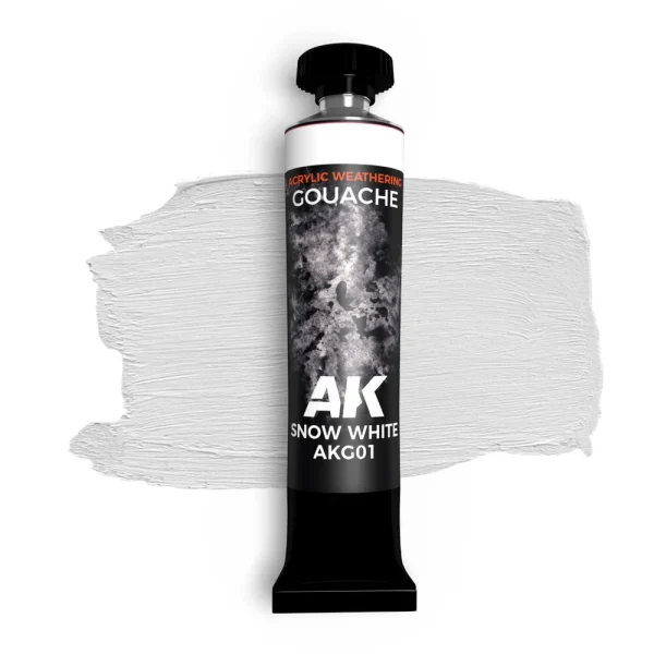 AK Interactive – SNOW WHITE – AK GOUACHE 20 ml – AKG01 - AK Interactive - Ludik Vault