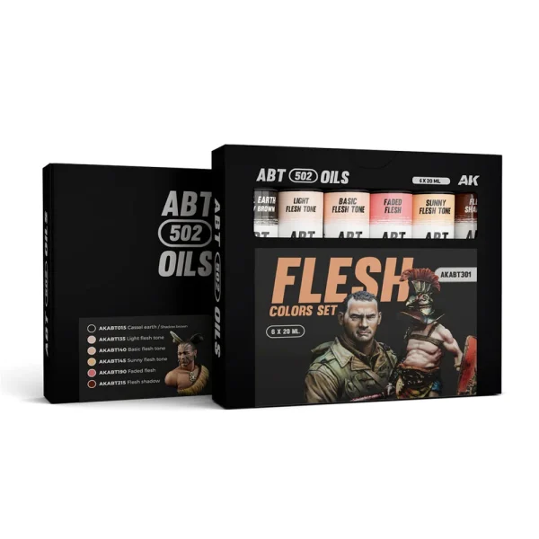 AK Interactive – FLESH COLORS SET – ABT 502 OILS – AKABT301 - AK Interactive - Ludik Vault