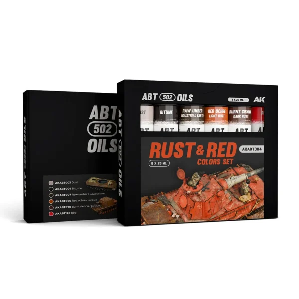 5568344631 AK Interactive – RUST & RED COLORS SET – ABT 502 OILS – AKABT304 - AK Interactive - Ludik Vault