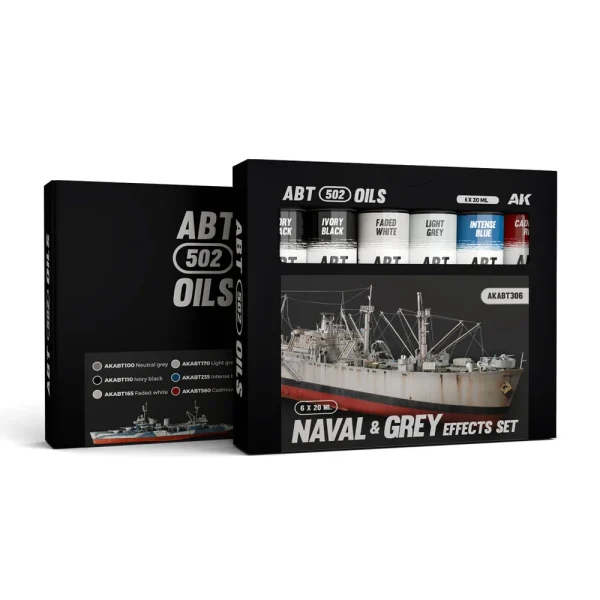 5568344655 AK Interactive – NAVAL & GREY EFFECTS SET – ABT 502 OILS – AKABT306 - AK Interactive - Ludik Vault