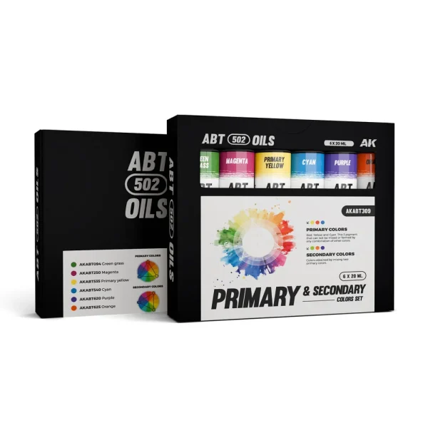 5568344686 AK Interactive – PRIMARY & SECONDARY COLORS SET – ABT 502 OILS – AKABT309 - AK Interactive - Ludik Vault