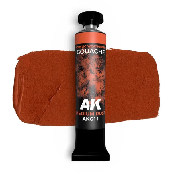 5568344730 AK Interactive – MEDIUM RUST – AK GOUACHE 20 ml. – AKG11 - AK Interactive - Ludik Vault
