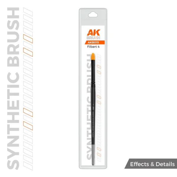 5568345546-2 AK Interactive - AK SYNTHETIC BRUSH - FILBERT 4 - AKB015
