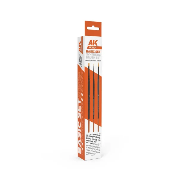 AK Interactive - BASIC BRUSHES SET (3 brushes) - AKB104