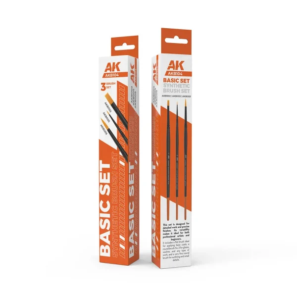 AK Interactive - BASIC BRUSHES SET (3 brushes) - AKB104