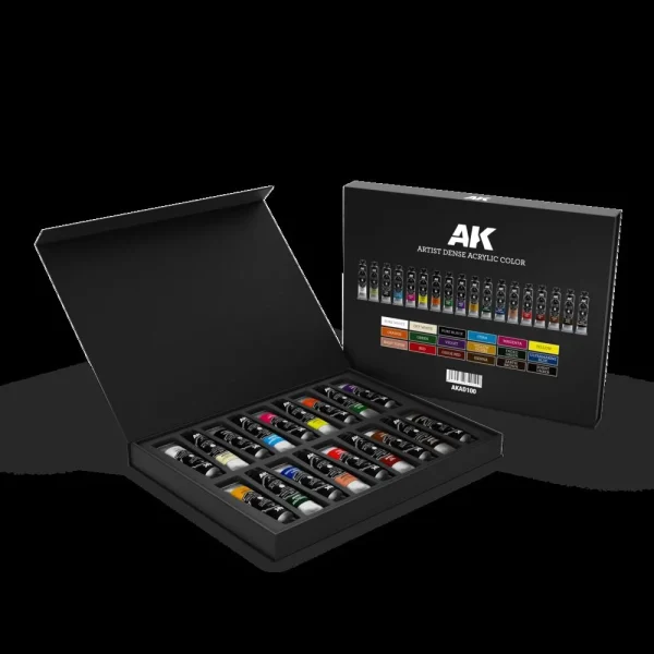5568349100 AK Interactive – DELUXE EDITION BOX FULL RANGE ARTIST DENSE ACRYLIC COLOR – AKAD100 - AK Interactive - Ludik Vault