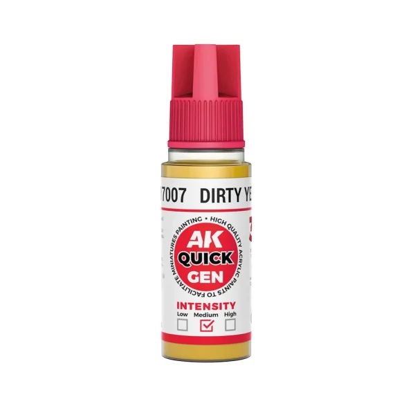 5568349216-1 AK Interactive - DIRTY YELLOW 18 ml - QUICK GEN - AK17007