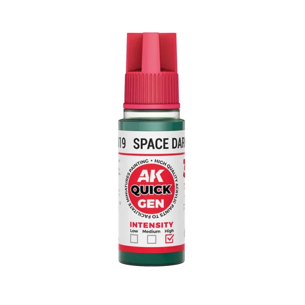 AK Interactive - SPACE DARK GREEN 18 ml - QUICK GEN - AK17019