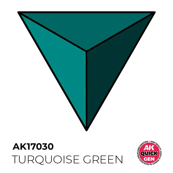 AK Interactive – TURQUOISE GREEN 18 ml – QUICK GEN – AK17030 - AK Interactive - Ludik Vault