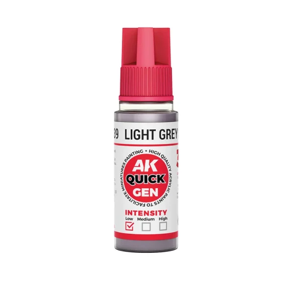 AK Interactive - LIGHT GREY SHADOW 18 ml - QUICK GEN - AK17039