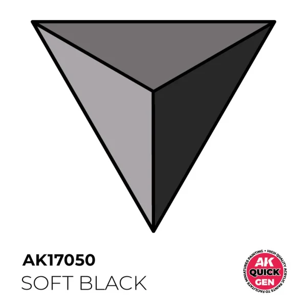 5568349643 AK Interactive – SOFT BLACK 18 ml – QUICK GEN – AK17050 - AK Interactive - Ludik Vault