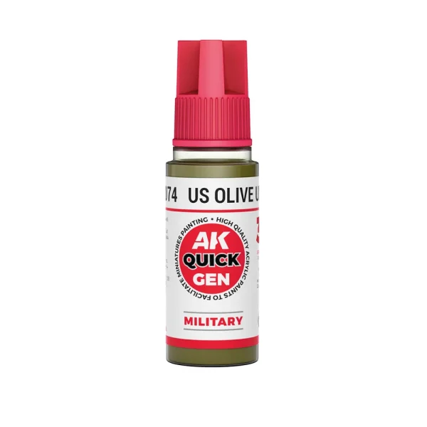 5568349889-1 AK Interactive - US OLIVE UNIFORM 18 ml - QUICK GEN - AK17074