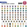 5568350090-2 AK Interactive - QUICK PAINT COMBO - 100 COLORS (80 QUICK GEN + 20 3GEN + 3 FREE BRUSHES + 1 MEDIUM 18ML) - AK17603