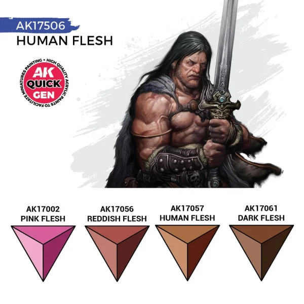 5568350168-2 AK Interactive - HUMAN FLESH (QUICK GEN SET) - AK17506