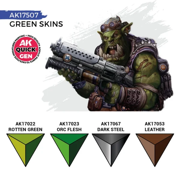 AK Interactive - GREEN SKINS (QUICK GEN SET) - AK17507