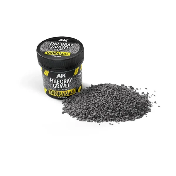5568350588 AK Interactive – FINE GRAY GRAVEL 1-3 MM 100ML – AK8308 - AK Interactive - Ludik Vault