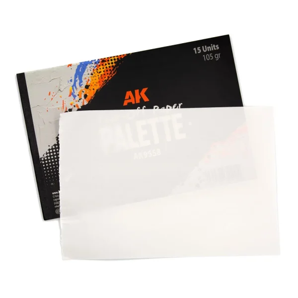 5568351004-1 AK Interactive - TEAR-OFF PAPER PALETTE 15 SHEETS - AK9558
