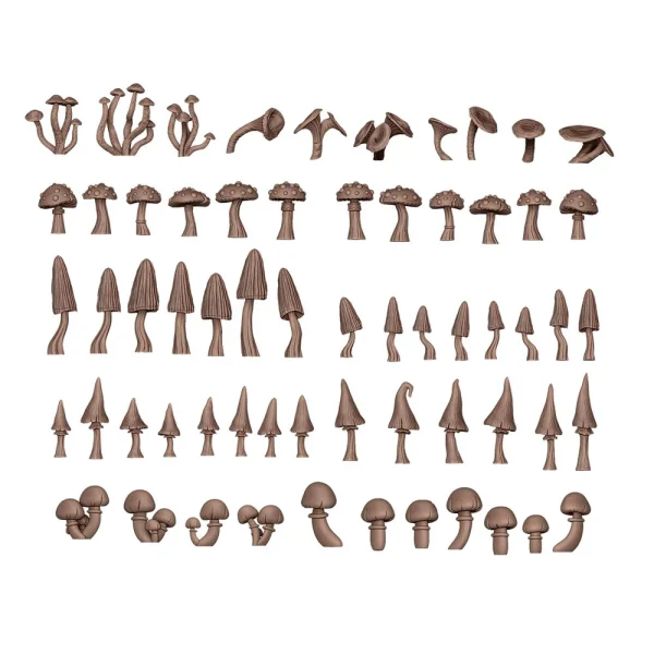 5568352841-2 AK Interactive - FOREST MUSHROOMS - BASING BITS 63 pieces - AKBIT0005