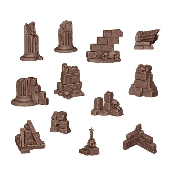 5568352919-2 AK Interactive - VILLAGE RUINS - BASING BITS 12 pieces - AKBIT0012
