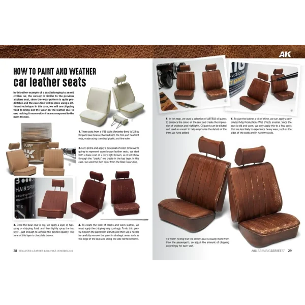 AK Interactive - LEARNING 17 REALISTIC LEATHER & CANVAS (EN) - AK542