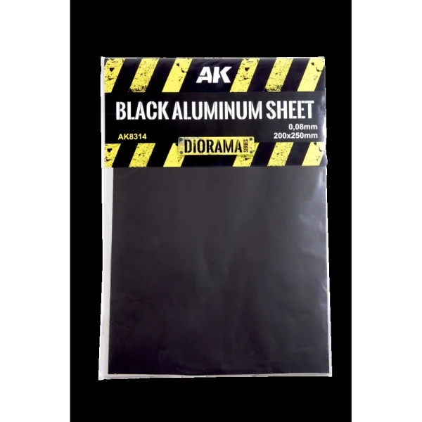 AK Interactive – BLACK ALUMINIUM SHEET 150UM 200x250mm – AK8314 - AK Interactive - Ludik Vault