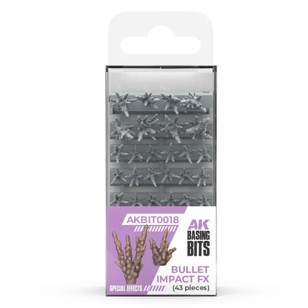 5568353237 AK Interactive – BULLET IMPACT FX – BASING BITS 43 pieces – AKBIT0018 - AK Interactive - Ludik Vault