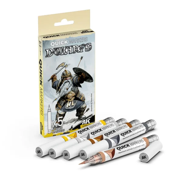 5568353930 AK Interactive – DWARFS QUICK MARKERS SET – AKMQ107 - AK Interactive - Ludik Vault