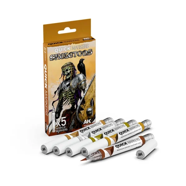 5568353961 AK Interactive – SKELETONS QUICK MARKERS SET – AKMQ110 - AK Interactive - Ludik Vault