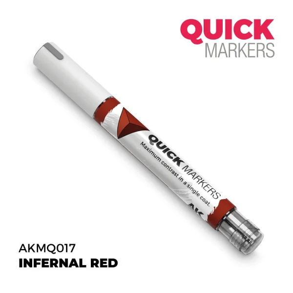 5568354142-1 AK Interactive - INFERNAL RED - QUICK MARKER - AKMQ017