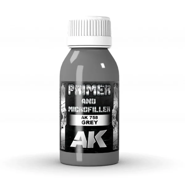 6535577588 AK Interactive – GREY PRIMER AND MICROFILLER 100 ml – AK758 - AK Interactive - Ludik Vault