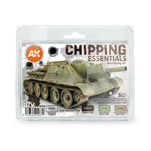 6564920379 AK Interactive – CHIPPING ESSENTIALS WEATHERING SET – AK138 - AK Interactive - Ludik Vault