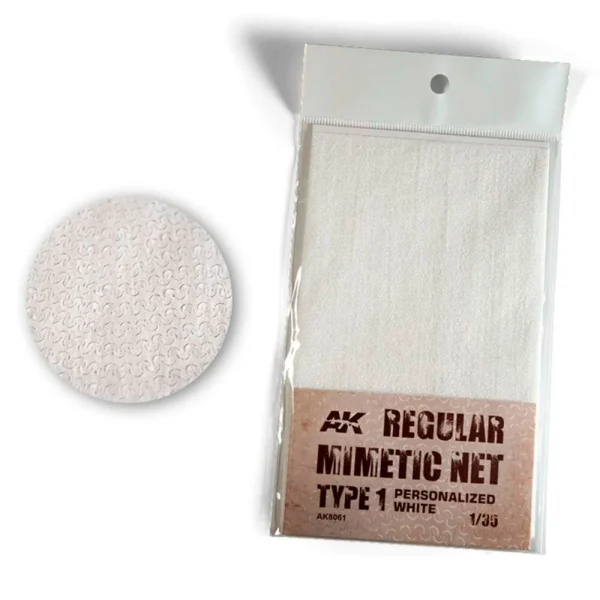 6564928450 AK Interactive – REGULAR CAMOUFLAGE NET Type 1 PERSONALIZED WHITE – AK8061 - AK Interactive - Ludik Vault