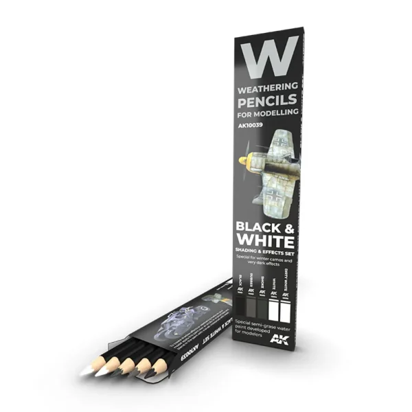 AK Interactive – WATERCOLOR PENCIL SET BLACK AND WHITE SET – AK10039 - AK Interactive - Ludik Vault