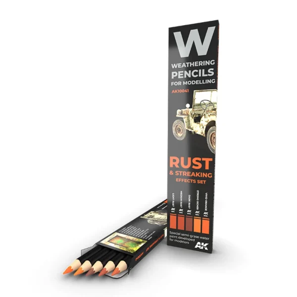 AK Interactive – WATERCOLOR PENCIL SET RUST AND STREAKING SET – AK10041 - AK Interactive - Ludik Vault