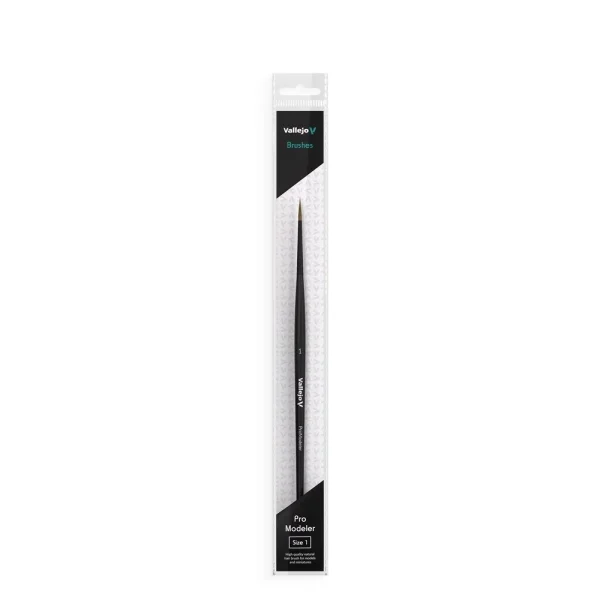 9551002066 Vallejo – Natural Hair Round Brush No. 1 – B01001 - Vallejo - Ludik Vault