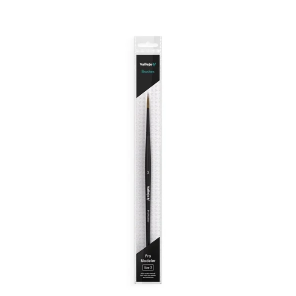 9551002080 Vallejo – Natural Hair Round Brush No. 3 – B01003 - Vallejo - Ludik Vault