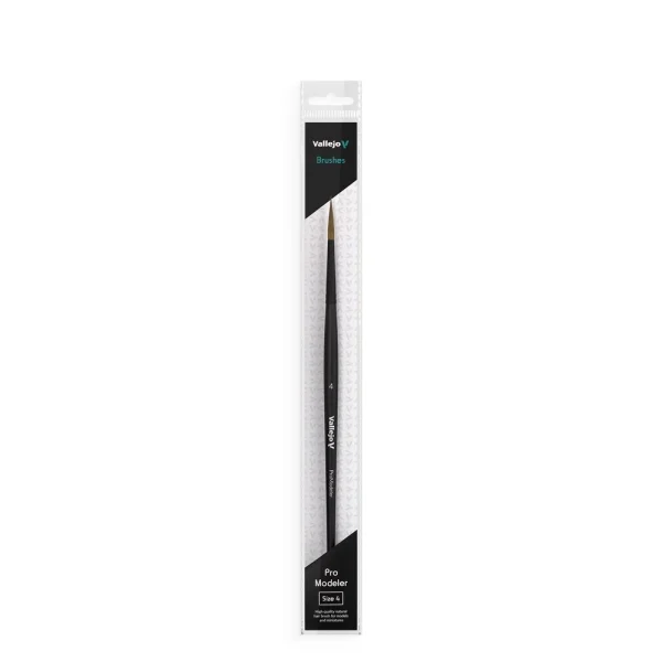 9551002097 Vallejo – Natural Hair Round Brush No. 4 – B01004 - Vallejo - Ludik Vault