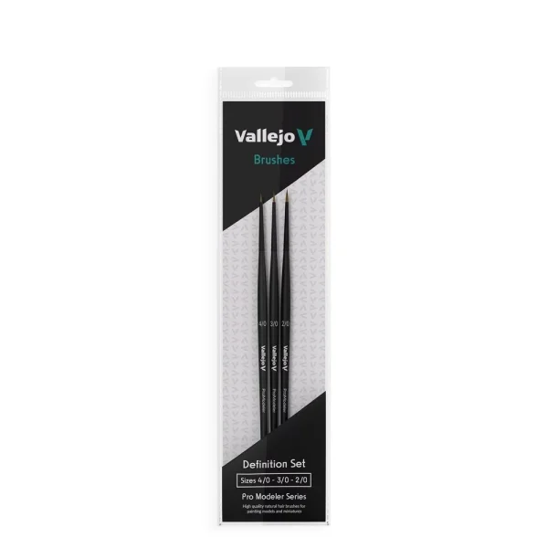 Vallejo – Definition Set Natural Hair (Sizes 4/0, 3/0 & 2/0) – B01990 - Vallejo - Ludik Vault