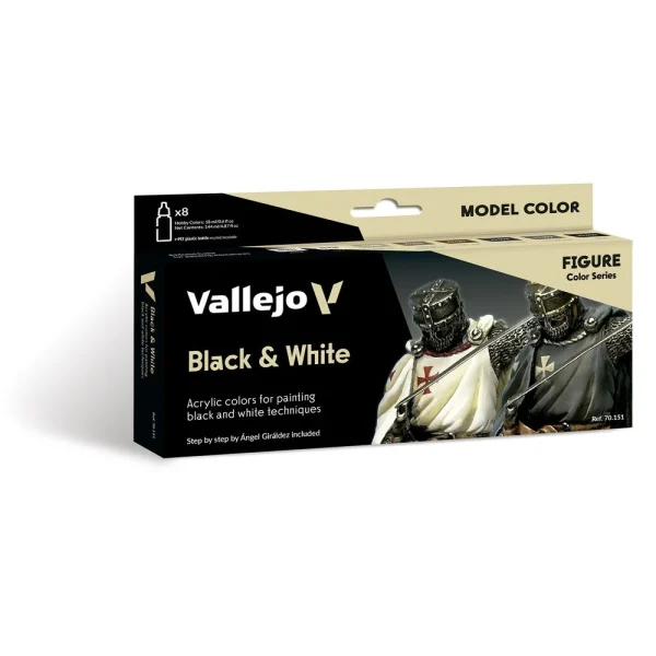 9551701518 Vallejo – Black & White by Angel Giraldez 18 ml – 70151 - Vallejo - Ludik Vault