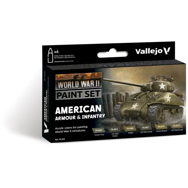 9551702034 Vallejo – American Armour & Infantry 18 ml – 70203 - Vallejo - Ludik Vault