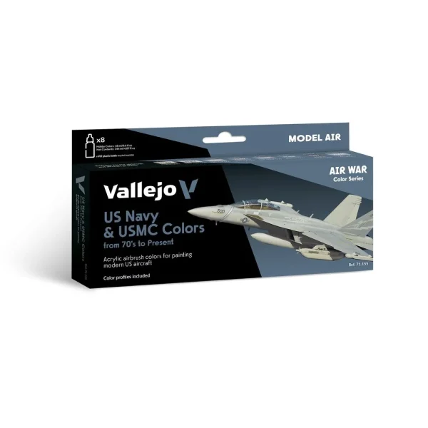 9551711555 Vallejo – US Navy & USMC Colors from 70’s to present 18 ml – 71155 - Vallejo - Ludik Vault