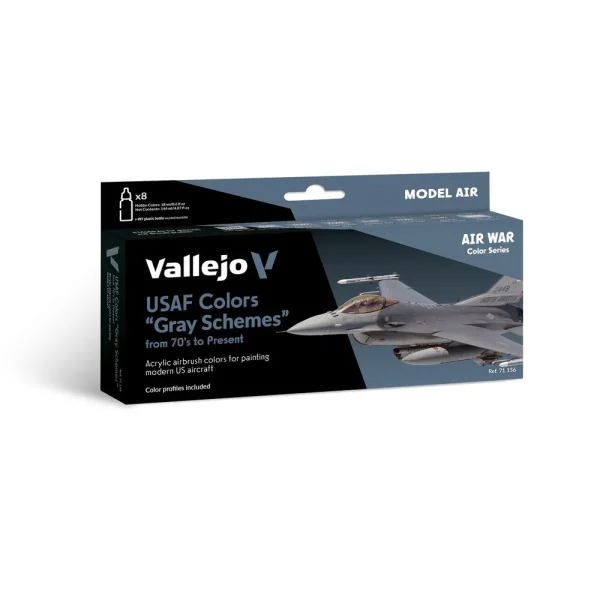 Vallejo – USAF Colors Grey Schemes from 70&rsquo;s to present 18 ml – 71156 - Vallejo - Ludik Vault