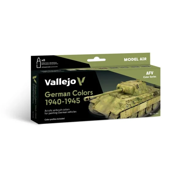 9551712064 Vallejo – German WWII Colors 19401945 18 ml – 71206 - Vallejo - Ludik Vault