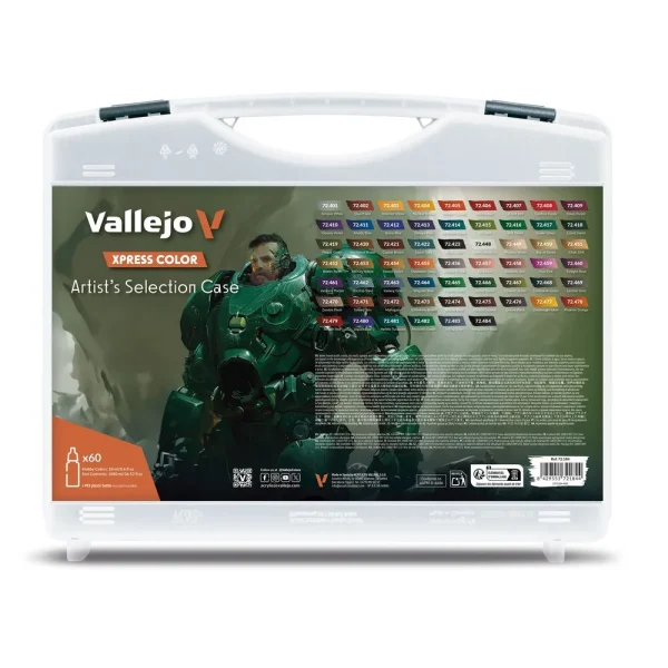 9551721844 Vallejo – Artist’s Selection Case. Includes 60 Xpress colors 18 ml – 72184 - Vallejo - Ludik Vault