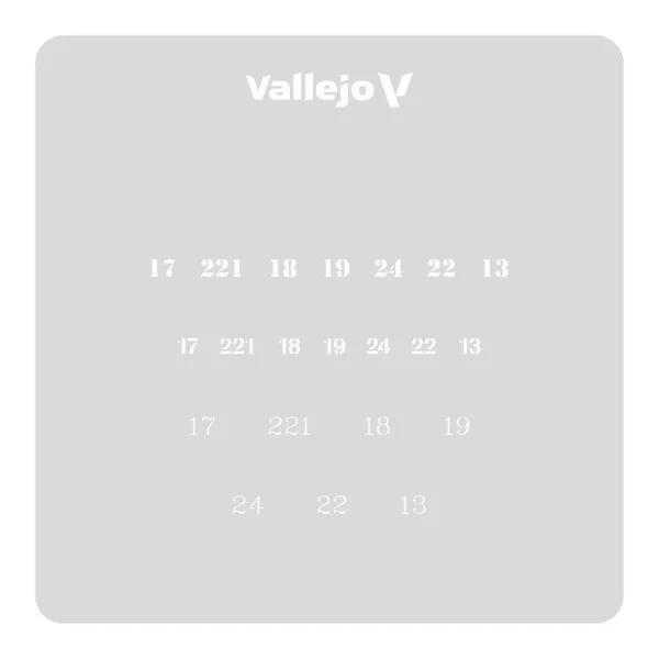 9551986397-1 Vallejo - Soviet Numbers WWII 125 x 125 mm - ST-AFV003