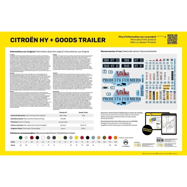 Heller - Citroen HY + Goods Trailer - 50331