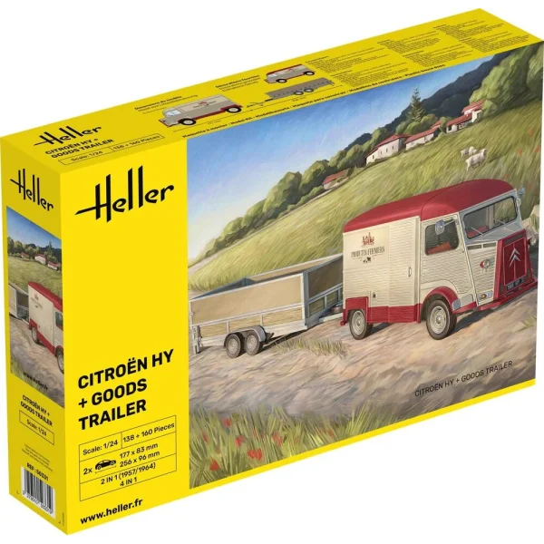 Heller - Citroen HY + Goods Trailer - 50331