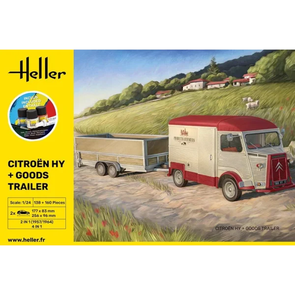 Heller - STARTER KIT Citroen HY + Goods Trailer - 52331