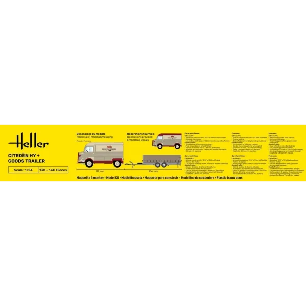 Heller - STARTER KIT Citroen HY + Goods Trailer - 52331