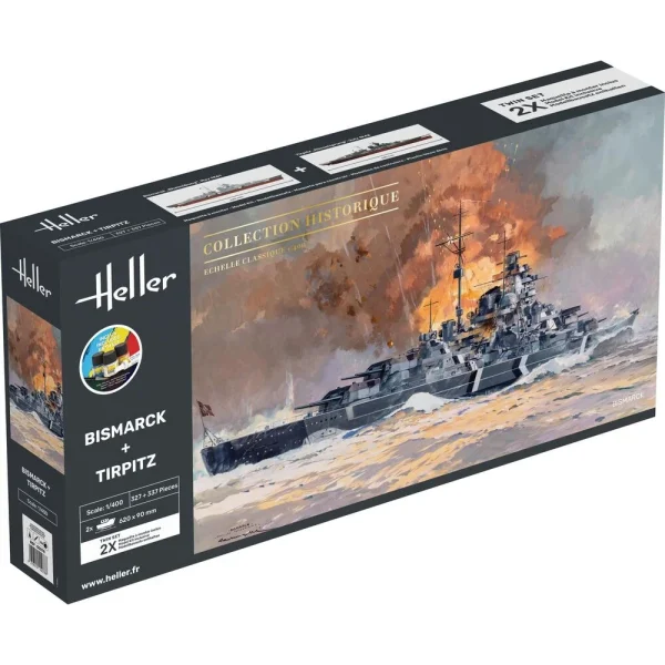 1000550780 Heller - STARTER KIT Twin Set Bismarck + Tirpitz - 55078